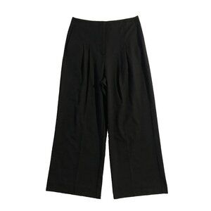 Abercrombie & Fitch Dress Pants Womens 30S Black Pleated Wide-Leg Trousers